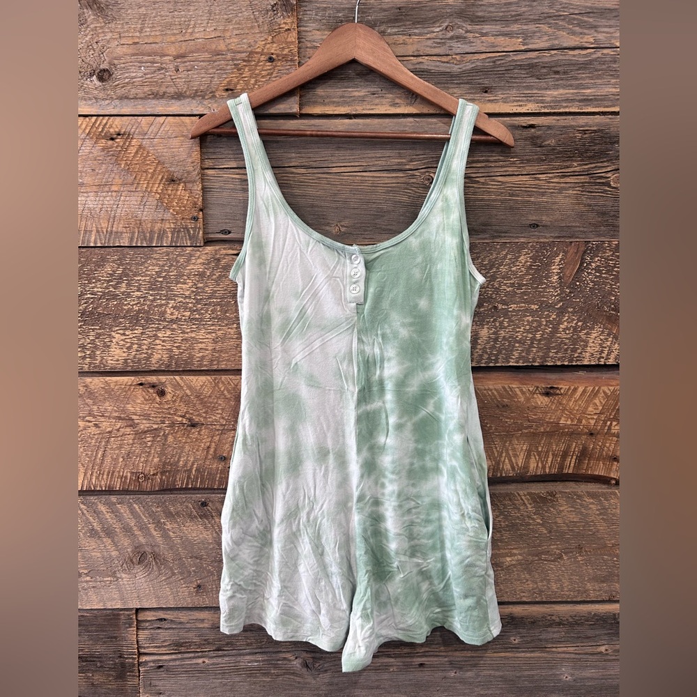 Smash + Tess Green Tie-Dye Romper